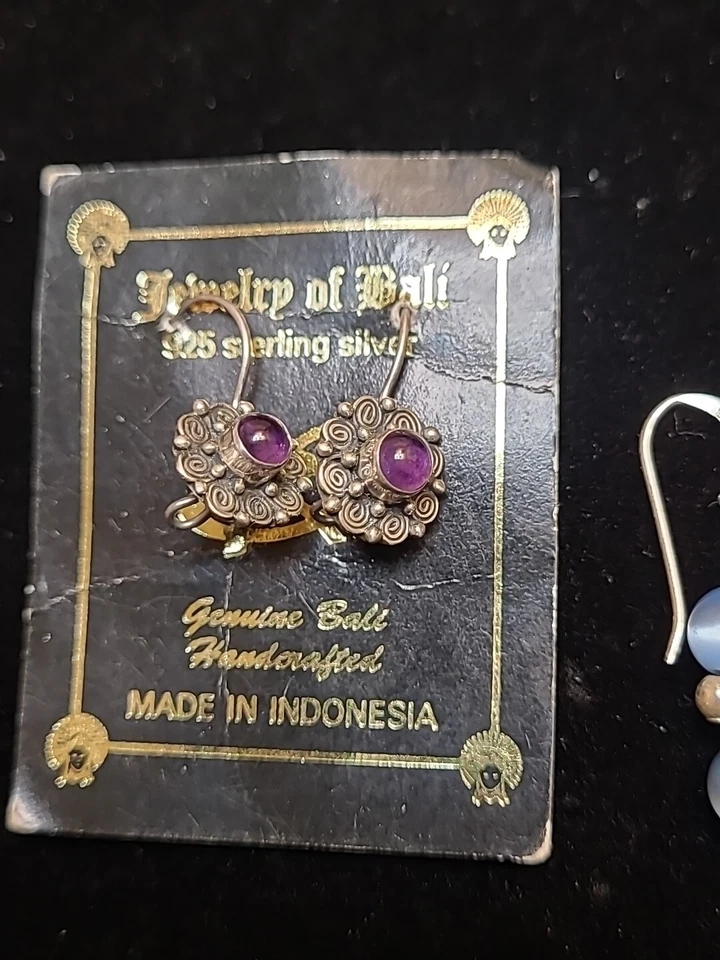 Lote Sterling .925. Pendientes, Corazones, Cruces, Cateye, Bali Artesanales Foto 4 de 4