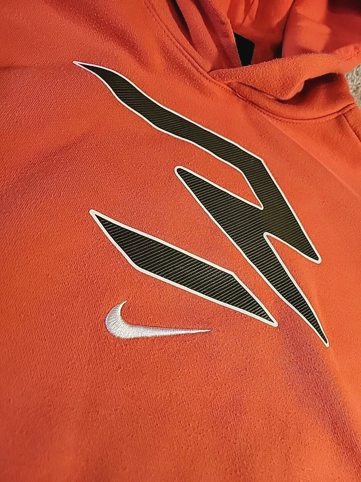 Sudadera con capucha para niños Nike Russell Wilson L 12 13 Y naranja 3 marcas suéter Foto 4 de 4