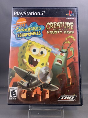 SpongeBob Creature from the Krusty Krab PS2 Sony PlayStation 2 NO MANUAL Tested