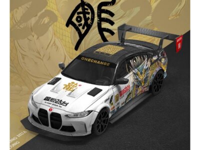 BMW M4 - in 8'' Display Frame  - Dragon - Modern Art 1:64
