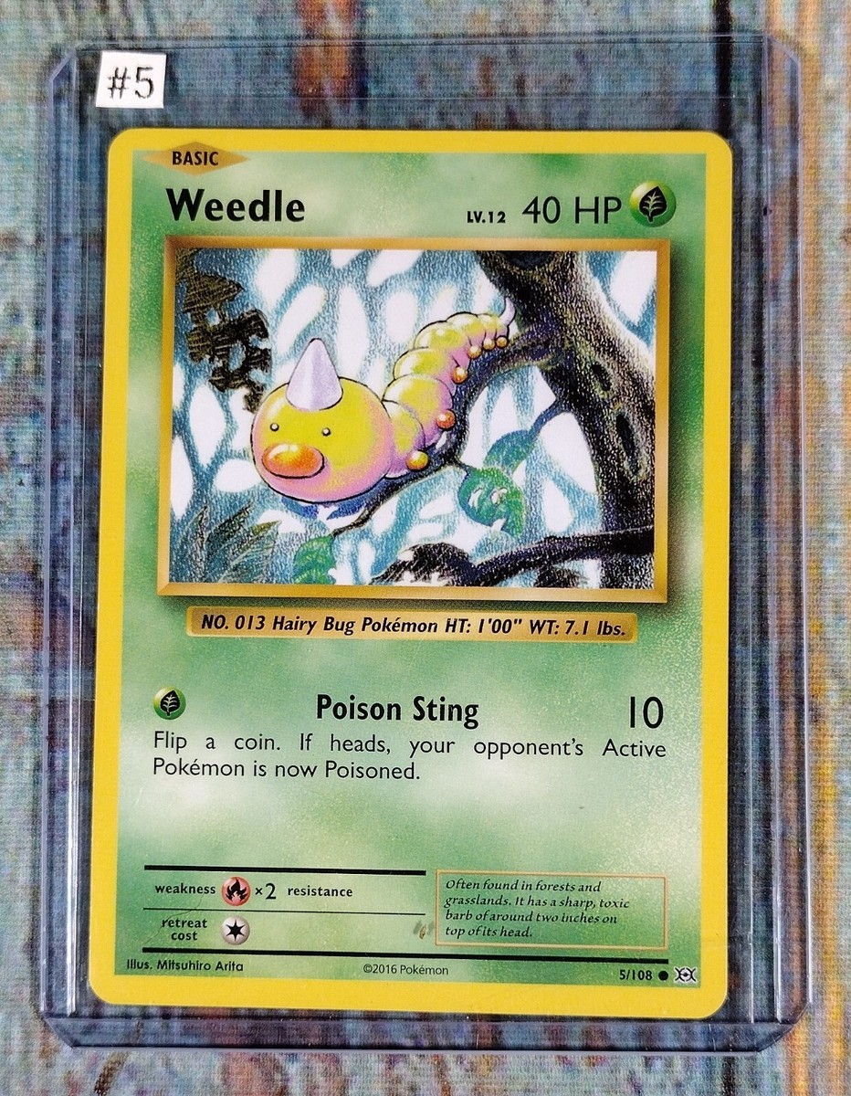 WEEDLE 5/108 Common / XY Evolutions 2016 / Basic Pokémon NM (#5