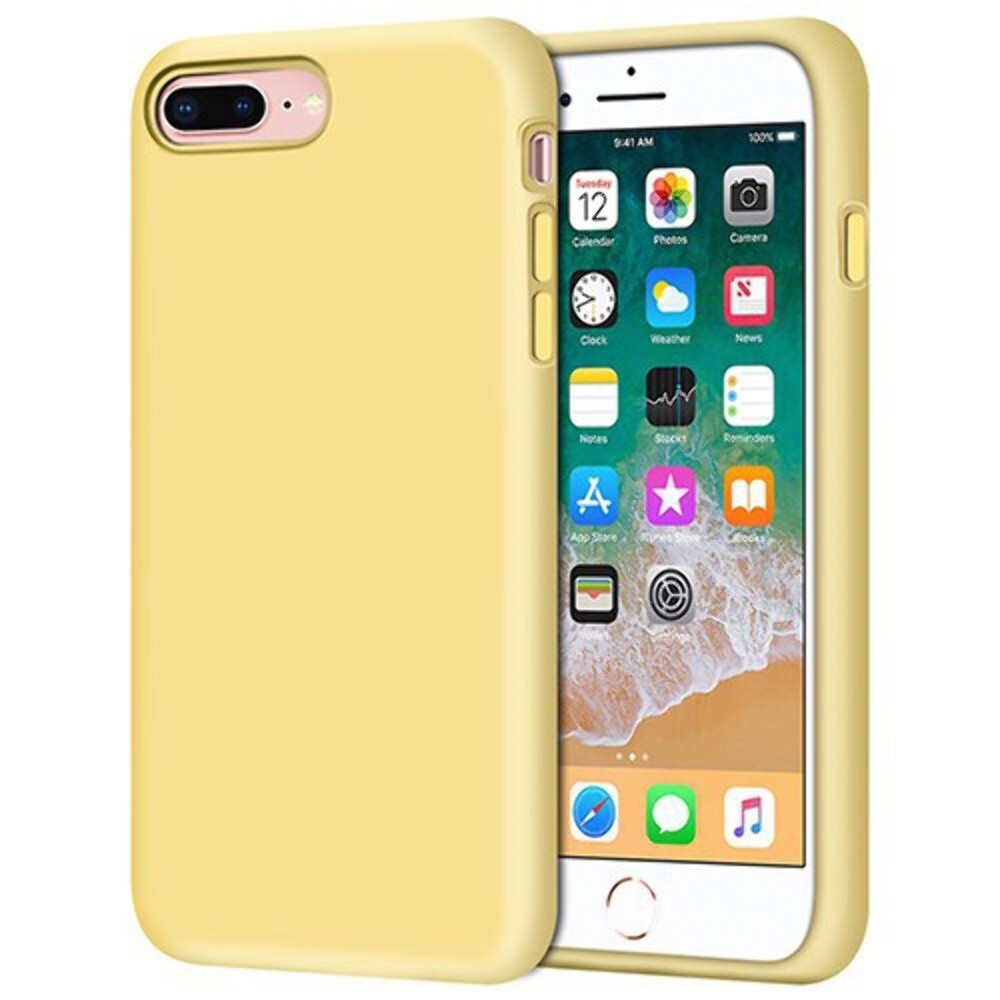 Liquid Silicone Gel Rubber Shockproof Case Cover For iPhone 7/8 - Main Image