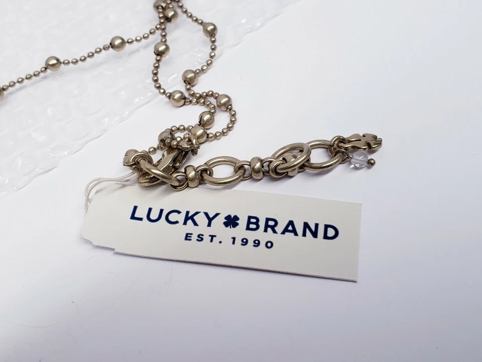 Collar Colgante Tribal Dos Tonos Marca Lucky 30" + Extensor 1.5" Foto 4 de 4