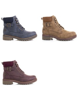 botines granates mujer