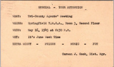Tarjeta postal PC1300 OH Ohio Springfield YMCA invitación condado de Clark