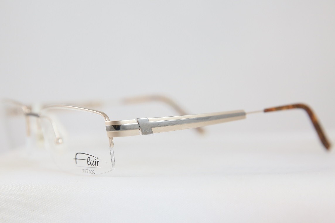 FLAIR (フレアー) NEW FLAIR 491 HALF RIMLESS TITANIUM EYEGLASSES MADE IN