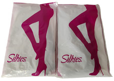 NIP Silkies Ultra Control Top Medium Beige Honey Pantyhose 2 Packs 030202