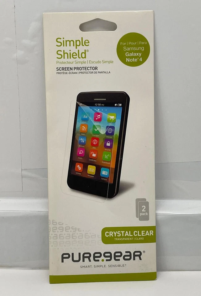PureGear Simple Shield Crystal Clear Screen Protector for Samsung Galaxy Note 4 - Image 3 of 4