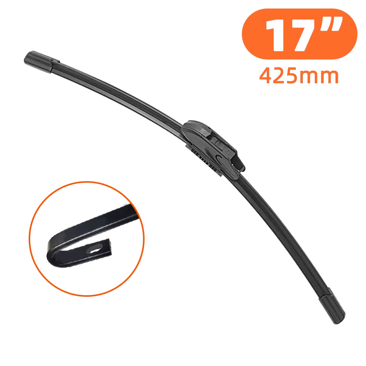 Braccio Tergicristallo Universale J-hook 13"-28" Parabrezza Gomma Accessorio Auto Ricambio - Miniatura 8