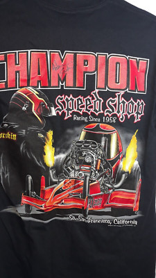 ADAM SOROKIN Autographed T Shirt Hot Rod Champion Speed Shop San Francisco CA