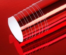 12 X 60 Red Chrome Mirror Vinyl Film Wrap Sticker Decal Stretchable 1ft X 5ft 12 X 60 Red Chrome Mirror Vinyl Film Wrap Sticker Decal Stretchable 1ft X 5ft