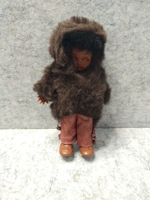 Vintage Ogala Sioux Heritage Puppe 6 Zoll mit Schleife