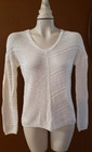 PINK ROSE Ivory Knit Sweater Size M EUC — photo 1