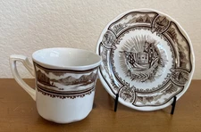 Vintage Americana Style House Ironstone  Cup & Saucer J & G Meakin England