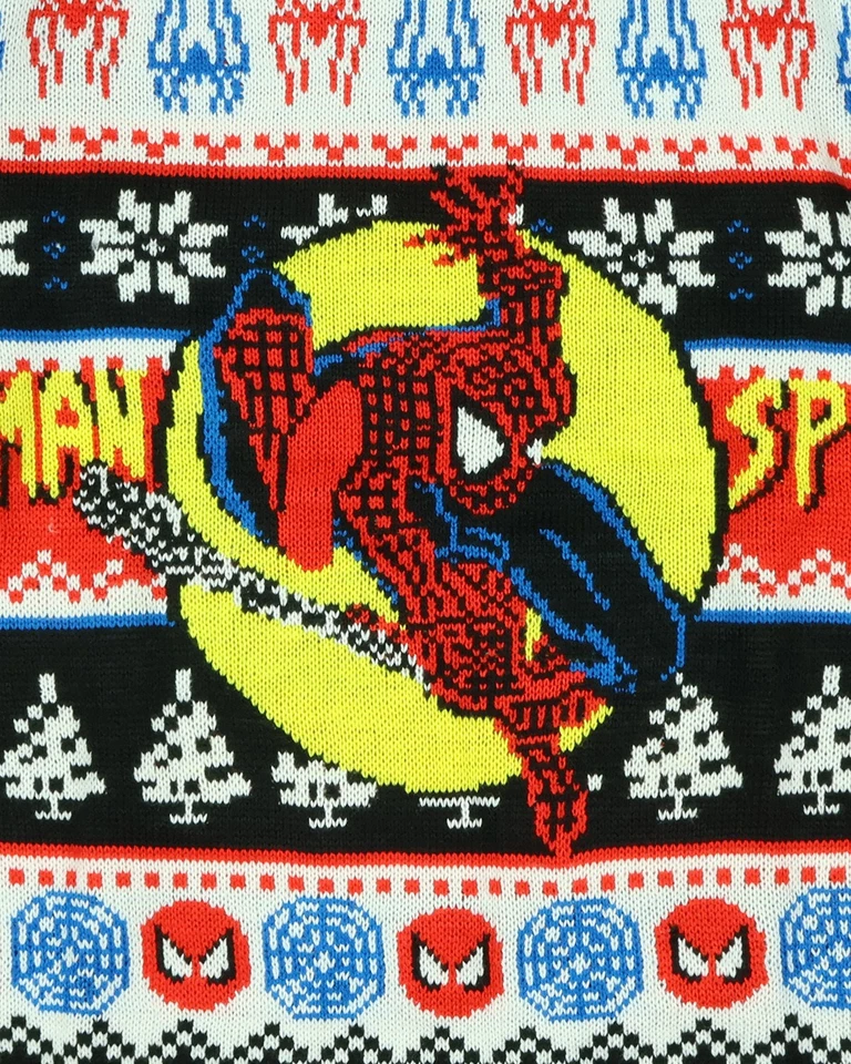 Suéter Pullover Navidad Feo Adulto Spider-Man Spidey Jump Marvel Para Hombre Foto 2 de 3