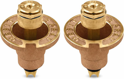 2-Pack  54071 Brass Pop-Up Flush Head Sprinkler with Half Pattern Spray Nozzle -
