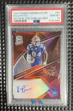 2021 Chronicles Spectra DP Kyle Pitts PSA 10 RED IN THE ZONE RC AUTO /12 #INZ-KP