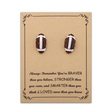 Football Stud Earrings for Women - Jewelry Gifts for Football Lovers, Players, a