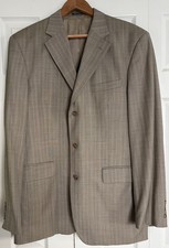 Bachrach Silk Wool Linen Blazer Sport Coat Business Casual Tan Size 42L mens