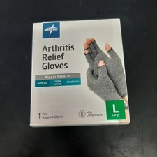 Medline Arthritis Relief Gloves Carpal Tunnel Tendonitis LARGE Unisex