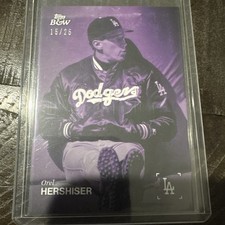 OREL HERSHISER 2025 TOPPS BLACK &amp; WHITE B&amp;W PURPLE #77 #/25