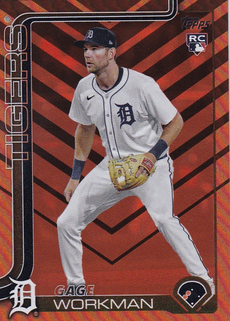 GAGE WORKMAN TOPPS UPDATE ROOKIE HOLIDAY FOIL RC TIGERS #US-118 2025 25