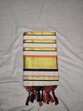 Trending KERALA SAREE cotton with Orange and Black color border