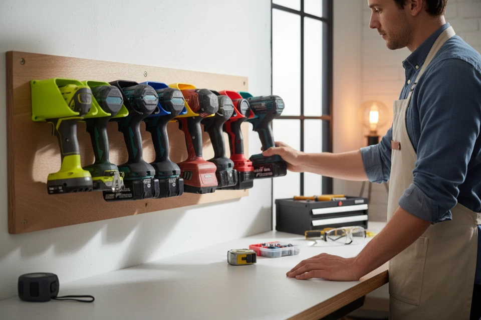 Universal Drill Impact Driver Wall Mount - Holder Modular Tool Organiser UK - Image 4 of 4