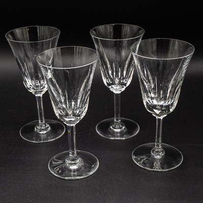 Saint St. Louis France Cerdagne Continental Water Goblet Glasses 7'' Set of 4