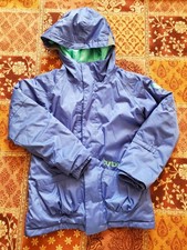 BURTON Dryride Snowboard Ski Jacket Kid's Size L 10/12 Blue/Teal Hooded Zip