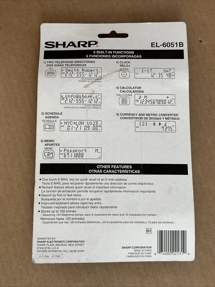 NEW Sharp Memo Master EL-6051B Electronic Organizer Vintage PDA EL-6051 - Image 3 of 3