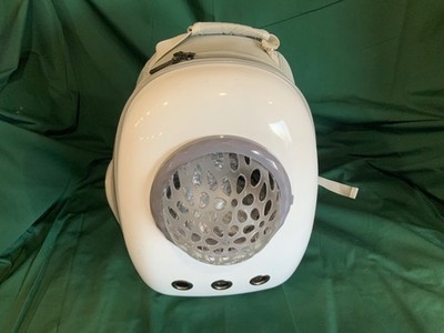 Pet Backpack Pink And White W/ Hard outer Shell for Pet Protectio/