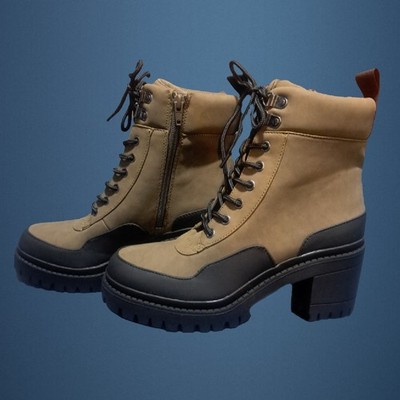 Womens Falls Creek Trina Olive Green Lace Up Boots Size 8M