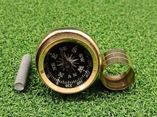 Antique Brass Walking Cane Compass Handle, Nautical Walking Stick Accessory Gift