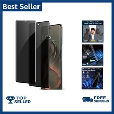  2 Pack Moto Edge 2025 Privacy Screen Protector, 9H Tempered Glass, Bubble...