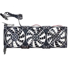 PCIe Cooler Triple 80mm Fan 3500rpm ATX Bracket 3/4pin Power Video Card Cooling