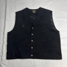 Wyoming Traders Men’s Button Down Wool Vest Black Size XL