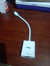 Amazon Basics Mini DisplayPort to VGA Monitor Adapter, White, Used, As Is 