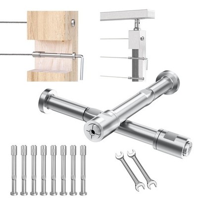 CKE 10 Pack Swageless Cable Fittings for 1/8'' Invisible Cable Railing Kit, T3...