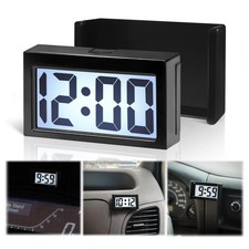 Upgraded Car Digital Clock with Backlight   Stick-On or Clip-On Clock for Dashbo