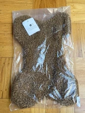 NWT Pottery Barn Cozy Teddy Faux Fur Bone Pet Dog Christmas Stocking NEW