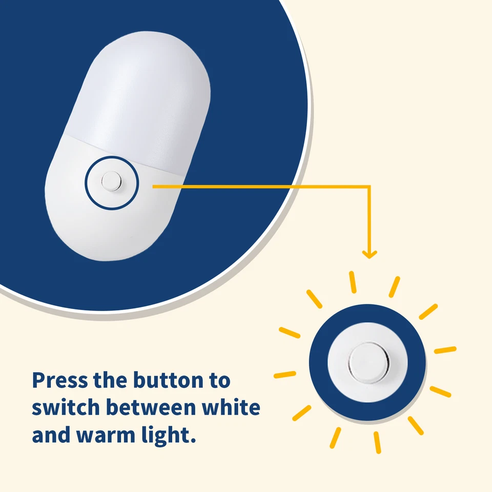 2 Цвет преобразования стены плагин ночник светодиодный свет ванной кухни прихожей - Изображение 4 из 4