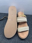 Lucky Brand Sandals Womens Size 10 Tan Beige Platform Cork Wedge Braided Buckle — photo 4