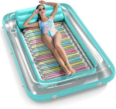 Jasonwell 4 in 1 Inflatable Tanning Pool Lounger Float - Sunbathing Lounge Float