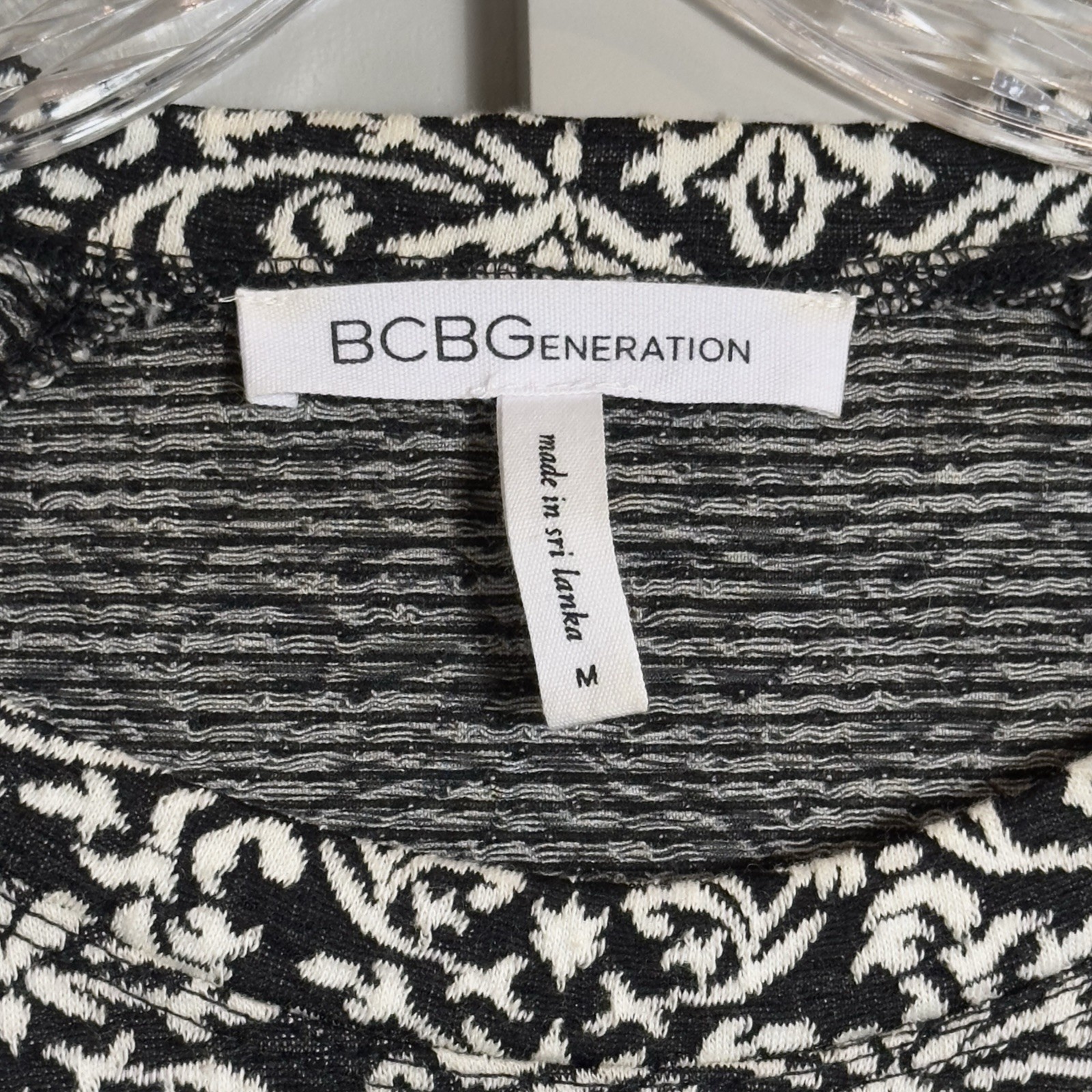 BCBGeneration Long Sleeve Damask Pattern Top Blou… - image 9