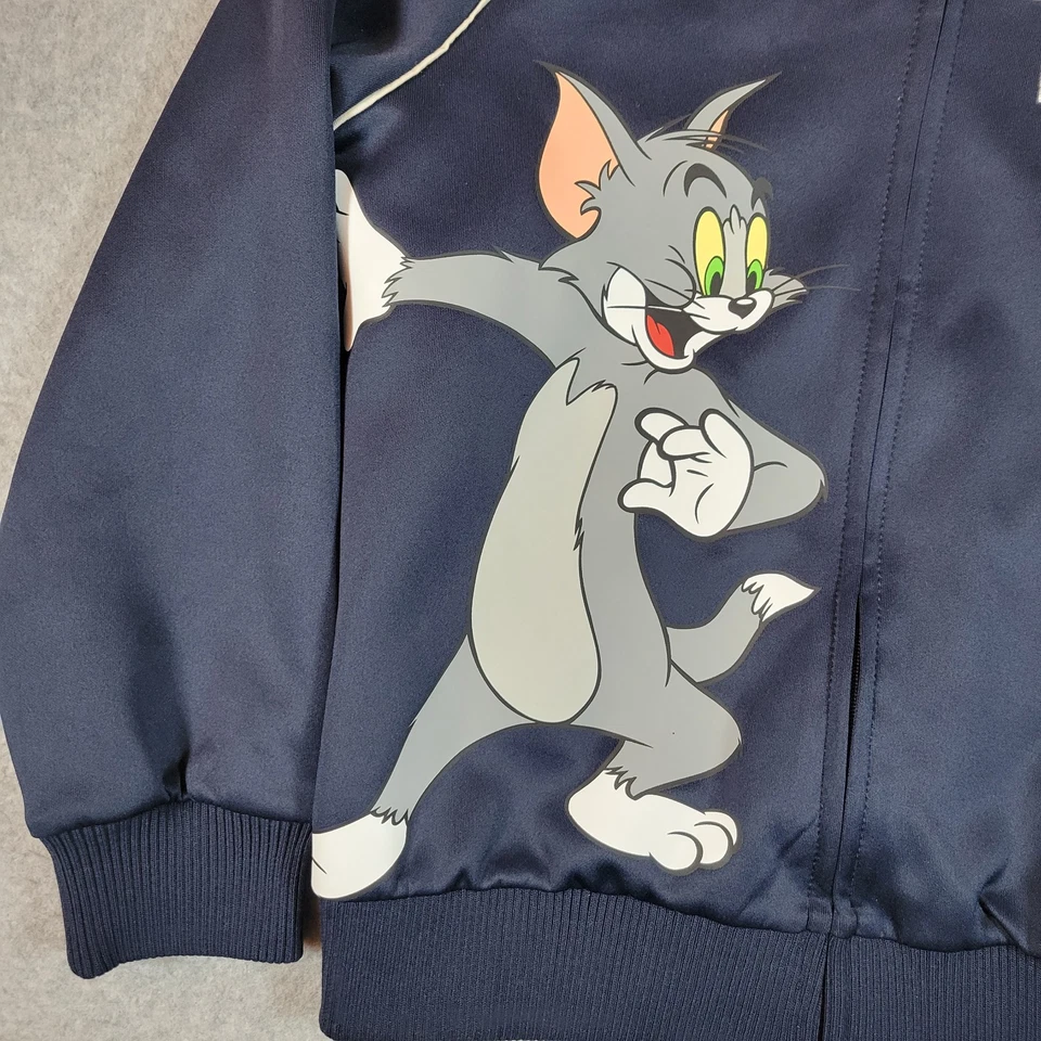 Chaqueta H&M Tom & Jerry Cremallera Completa Juvenil Talla 7 Azul Marino Bordada Cremallera Completa Foto 3 de 4