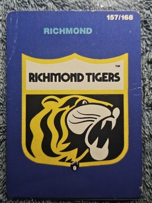 1990 VFL Stimorol Football Richmond Tigers Logo Card 157 of 168