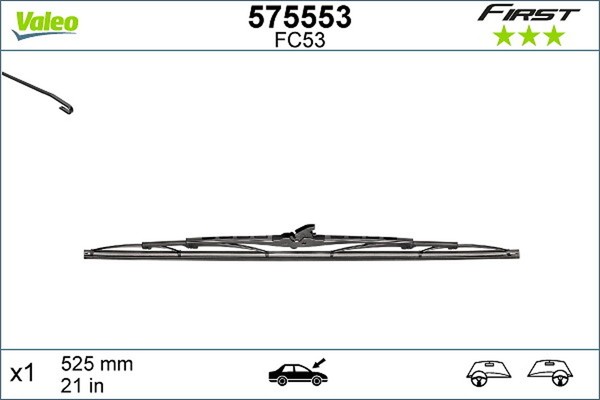 Wischblatt Scheibenwischer First Valeo 575553 FüR Audi Bmw 200 Z3 X83 Passat C4-image