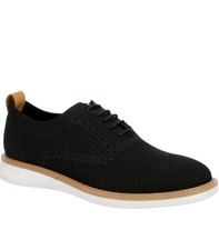 Size 10.5Cole Haan ZEROGRAND Wingtip Oxford Men's Shoes - Black Stitchlite/Ivory