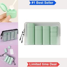 5pcs Travel Bottles Set Toiletry Containers TSA Approved Leak Proof Silicone